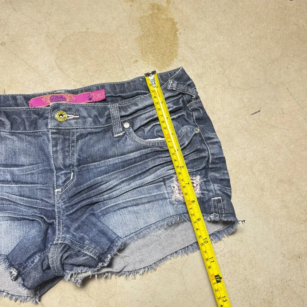 Celebrity Pink Womens Distressed Denim Shorts